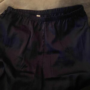 Blue silk pants